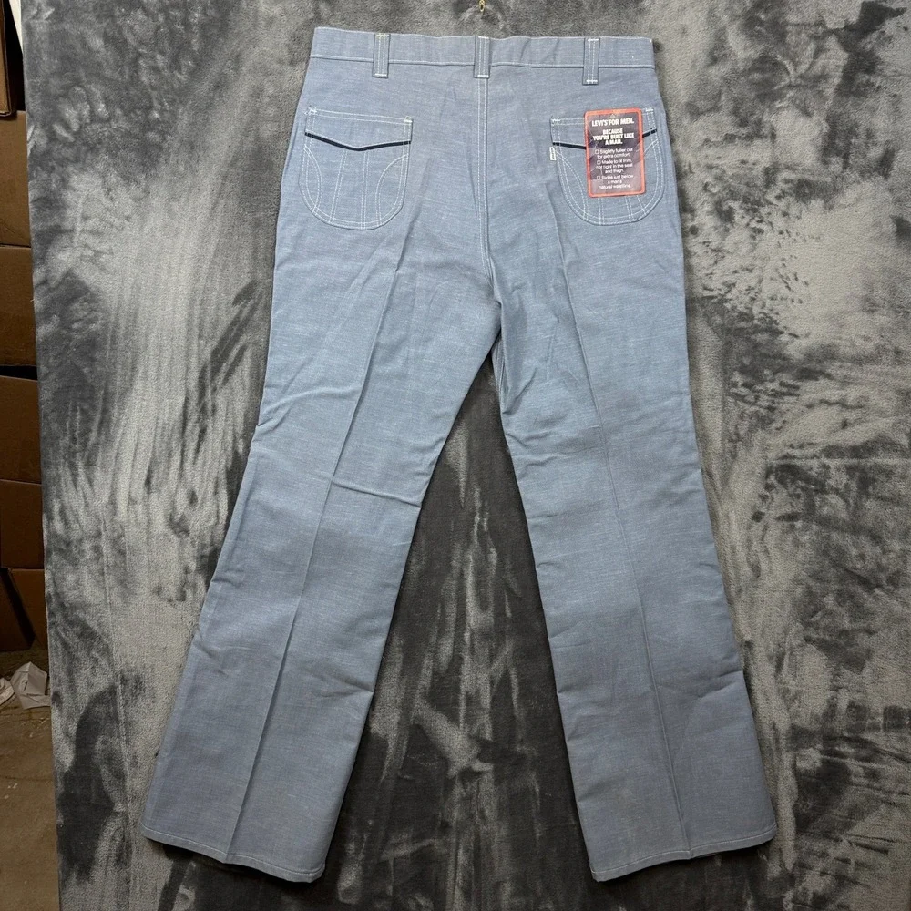 Levi's Trousers Mens 38 Blue New Vintage Deadstock Contrast Stitch Straight Leg
